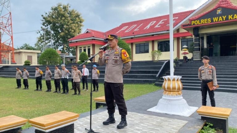Apel Jam Pimpinan, Wakapolres Way Kanan Beri Peringatan Keras Hindari Judol.