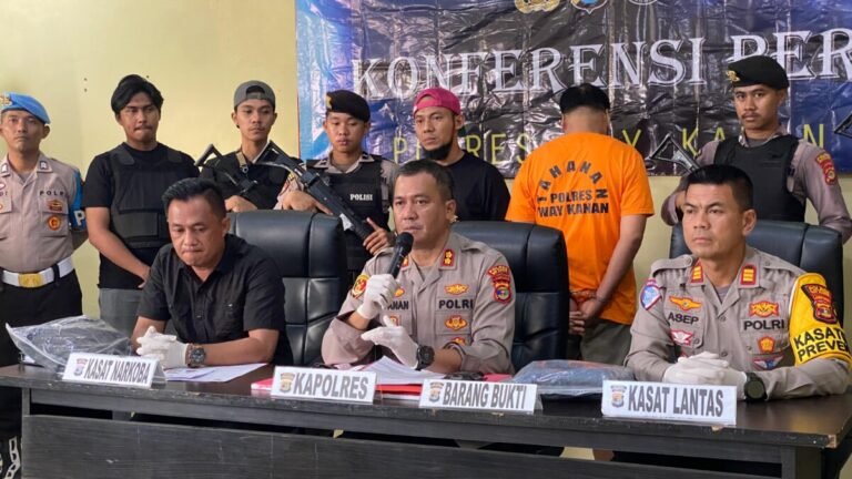Satnarkoba Polres Way Kanan Bekuk Pelaku Diduga Bandar Narkotika Jaringan Antar Provinsi