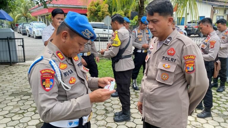 Bid Propam Polda Lampung Laksanakan Mitigasi dan Pencegahan Pelanggaran di Polres Way Kanan
