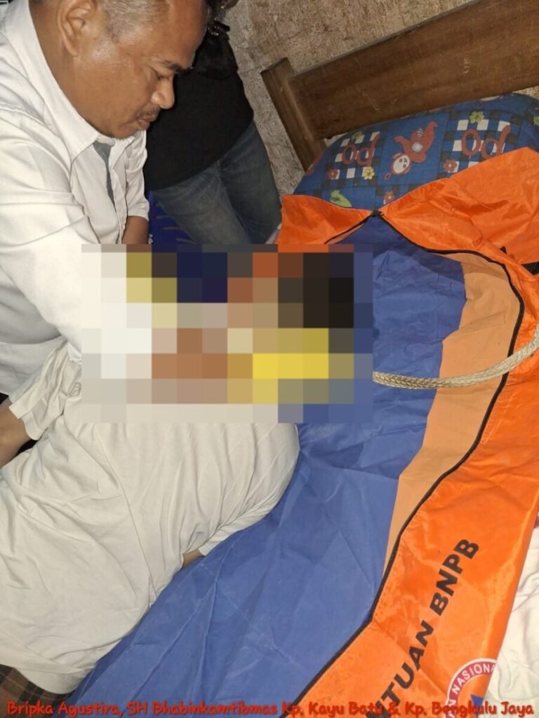 Polsek Gunung Labuhan Olah TKP Peristiwa Diduga Bunuh Diri di Suka Negeri