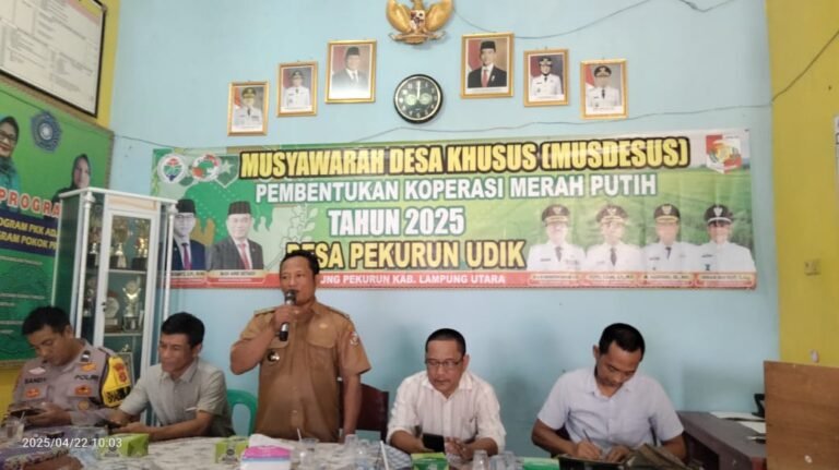 PEMDES PEKURUN UDIK GELAR MUSDESUS DAN BENTUK KOPERASI MERAH PUTIH