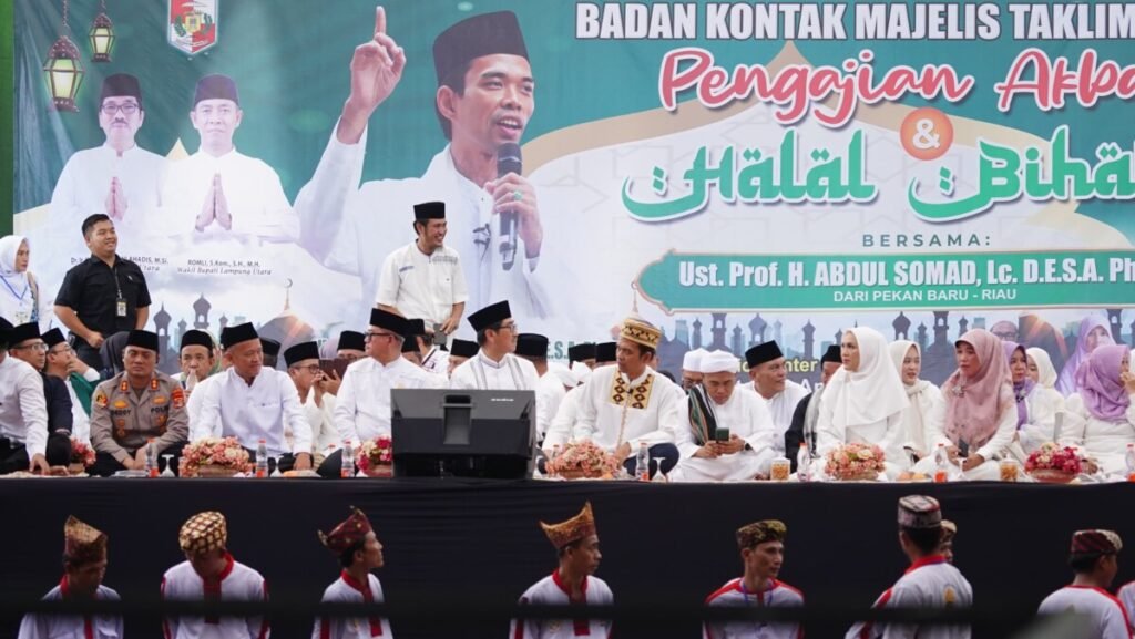 Polres Lampung Utara Gelar Pengamanan Jalanya Ceramah Agama Ustadz Abdul Somad