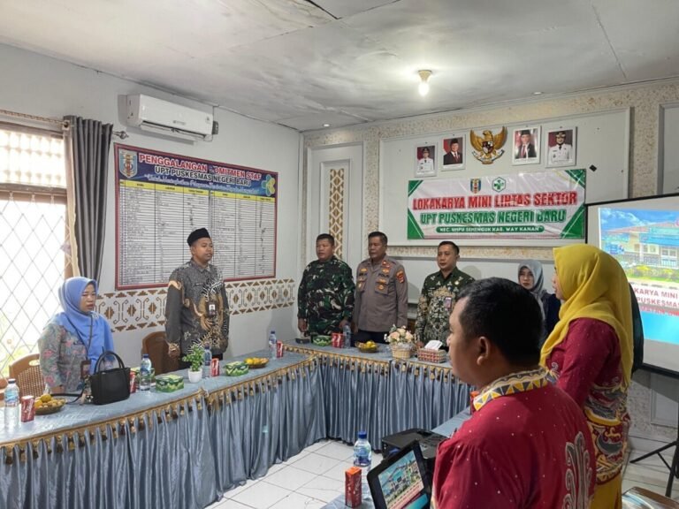 Kapolsek Hadiri Lokakarya Mini Lintas Sektor di Puskesmas Negeri Baru