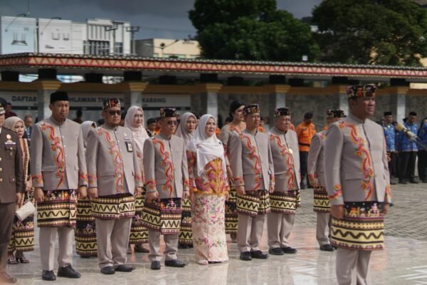 Pringati hari ulang tahun (HUT) ke 343 Kota Bandar Lampung,Laksanakan upacara bendera