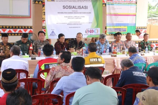Pemkab Lampung Utara Hadiri Sosialisasi Rehabilitasi Irigasi Way Bumi Agung ππππππ