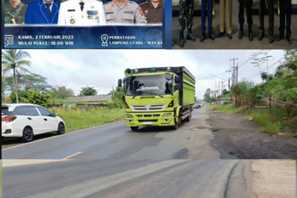 Sejumlah ruas jalinsum Provinsi Lampung rusak parah dengan kondisi nampak bergelombang, menyiring dan amblas pada tengah sisi jalan.