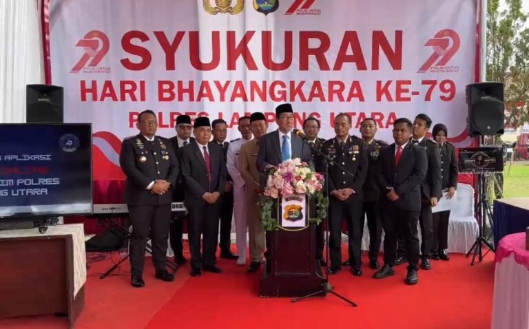 Hari Bhayangkara Ke-79, Polres Lampung Utara Launching Layanan SP2HP Online