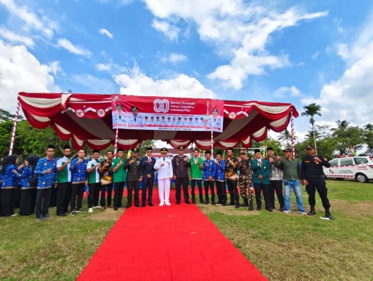 PAC GP Ansor Abung Tengah Hadiri Upacara HUT RI ke-80 di Lapangan Kecamatan Abung Tengah