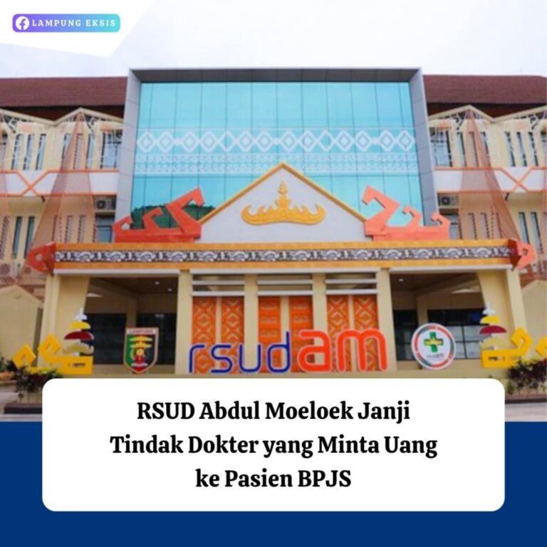 Tega seorang dokter RSUD ABDUL MOLOEK diduga minta uang Rp 8 juta scara pribadi