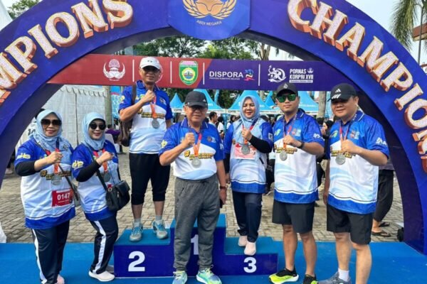 Sekda Lampung Utara Ikuti Korpri Run di Pembukaan Pornas Korpri XVII Palembang