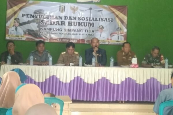 Pemerintahan Kampung Simpang Tiga Gelar Penyuluhan dan Sosialisasi Sadar Hukum