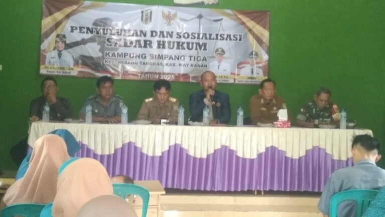 Pemerintahan Kampung Simpang Tiga Gelar Penyuluhan dan Sosialisasi Sadar Hukum