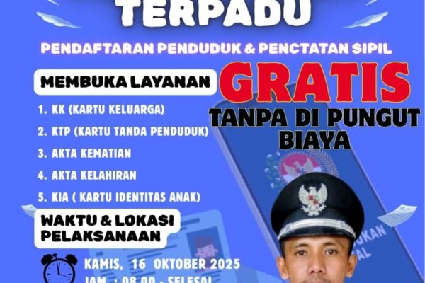 Pemerintah Kampung Air Ringkih bekerjasama dengan Disdukcapil Kabupaten Way Kanan gelar Kegiatan Pelayanan Jemput Bola Terpadu
