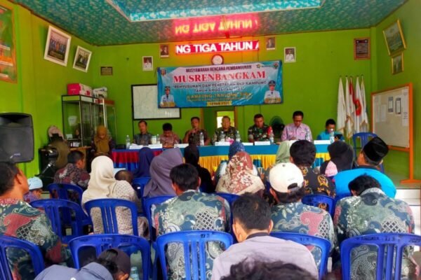 Musrenbang Kampung Tanjung Tiga Rebang Tangkas bersinergi pemerintah Kampung dan TNI -POLRI wujudkan transparansi klola dana desa