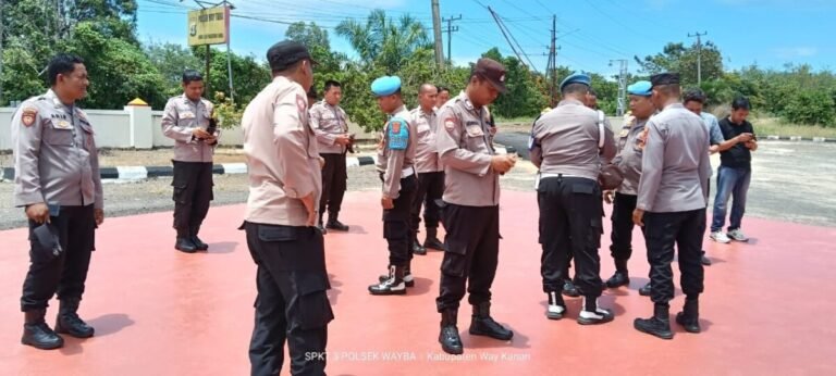 Gelar Gaktiplin, Kasi Propam Ajak Personel Hindari Gaya Hidup Hedon di Polsek Way Tuba