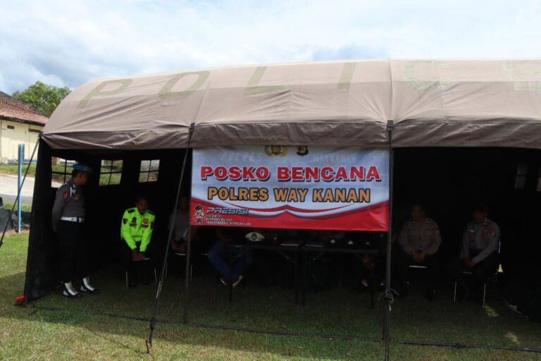 Polri Untuk Masyakat, Polres Way Kanan Dirikan Posko Siaga Tanggap Bencana Alam 2025