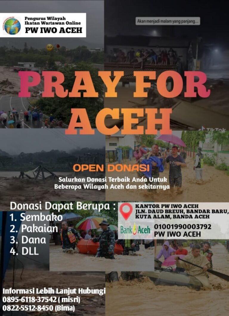 IWO Luncurkan ‘Gerakan 20 Ribu Rupiah’ Bantu Anggota Terdampak Banjir Bandang di Aceh, Sumut, dan Sumbar
