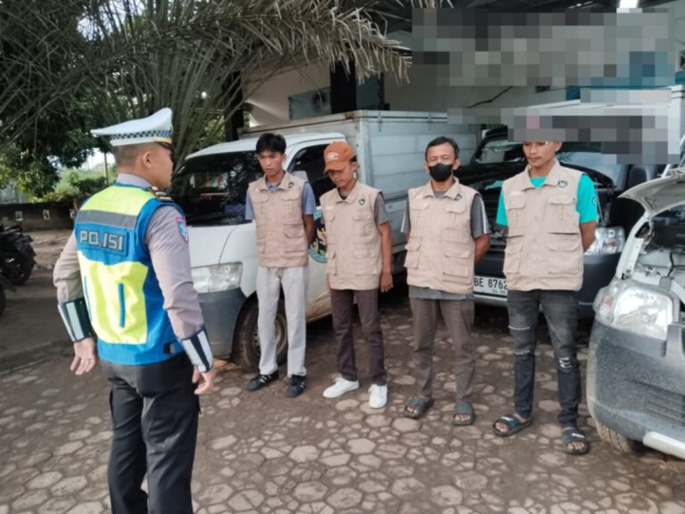 Polantas Menyapa, Satlantas Polres Way Kanan Edukasi Driver SPPG Soal Safety Riding di Negeri Baru