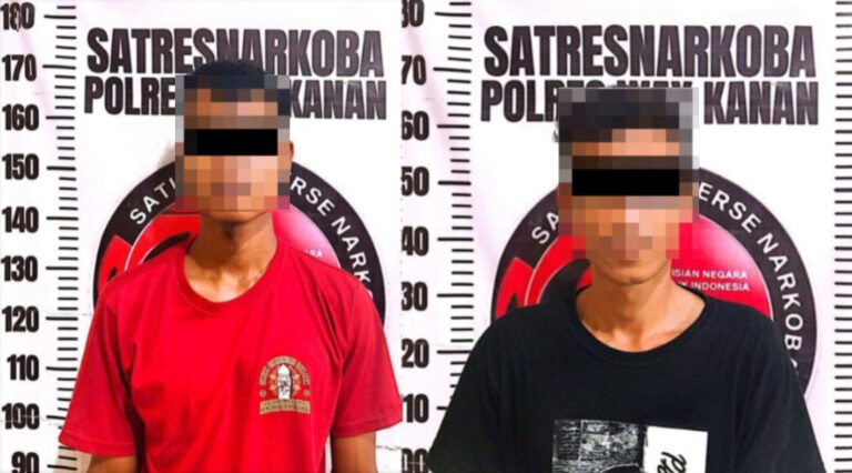 Dua Pria Diduga Terlibat Penyalahgunaan Narkotika Diamankan Polres Way Kanan