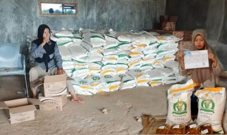 Desa Bindu Salurkan Bantuan Pangan Berupa Beras dan Minyak Goreng kepada Warga KPM