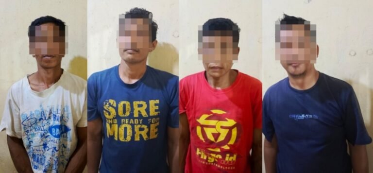 Polsek Negeri Besar Amankan Diduga Empat Pelaku Curat Kelapa Sawit 1,5 Ton