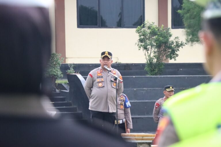 Apel Perdana Kapolres Way Kanan Ingatkan Personel Hindari Gaya Hidup Hedon