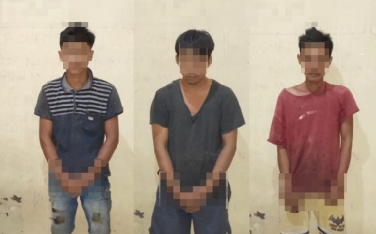 Polsek Pakuan Ratu Amankan Diduga Tiga Pelaku Curi Getah Karet Perkebunan PT. BLS